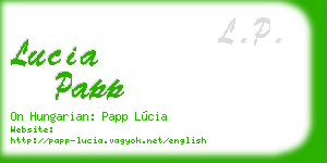 lucia papp business card