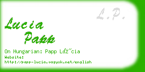 lucia papp business card
